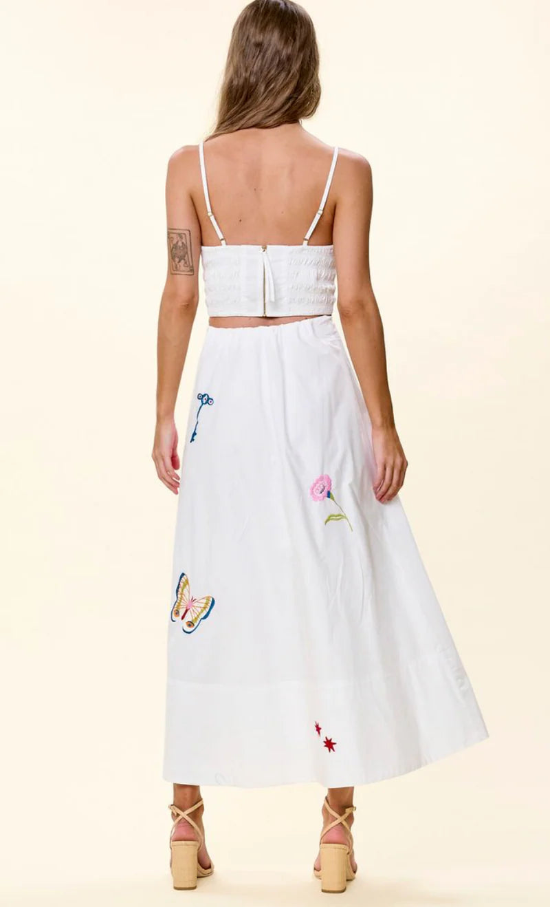 Cleobella Eden Ankle Skirt - Montecito Embroidery Motif