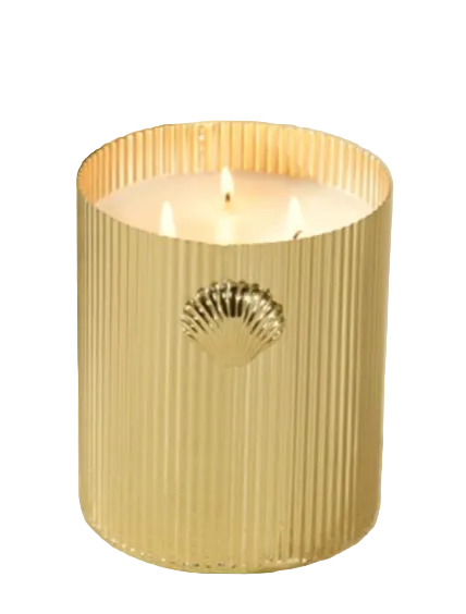 Sea Salt Cap Ferrat Fan Shell Design Candles - 2 Sizes
