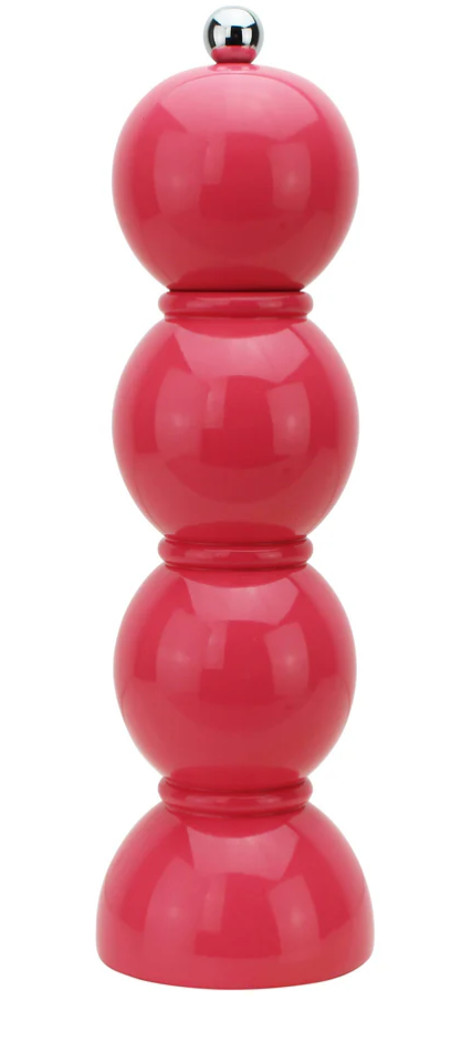 Lacquer Bobbin Salt or Pepper Mill Grinder - (multiple colors)