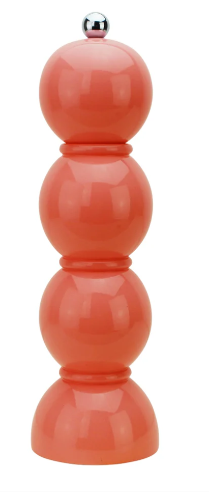 Lacquer Bobbin Salt or Pepper Mill Grinder - (multiple colors)