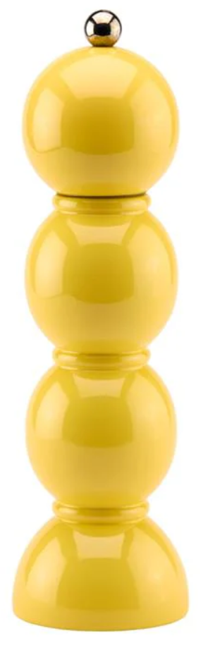 Lacquer Bobbin Salt or Pepper Mill Grinder - (multiple colors)