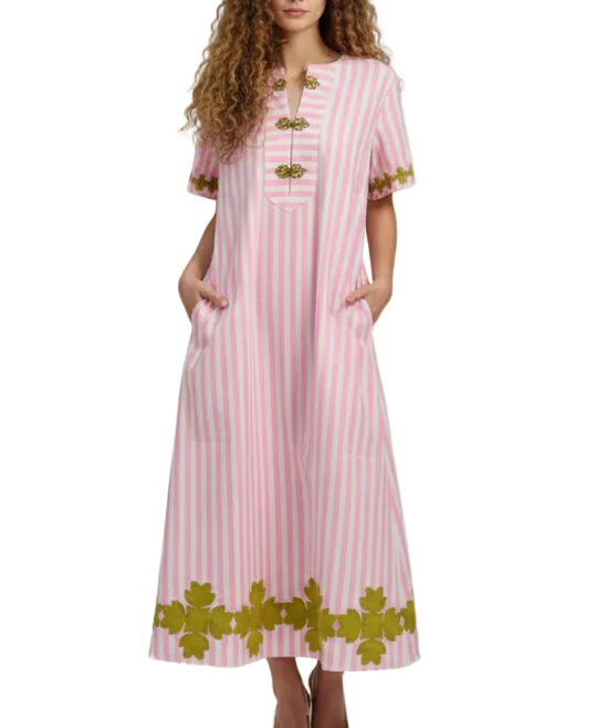 Brooks Avenue Kaftan - Pink Stripe