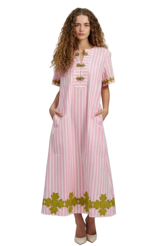 Brooks Avenue Kaftan - Pink Stripe