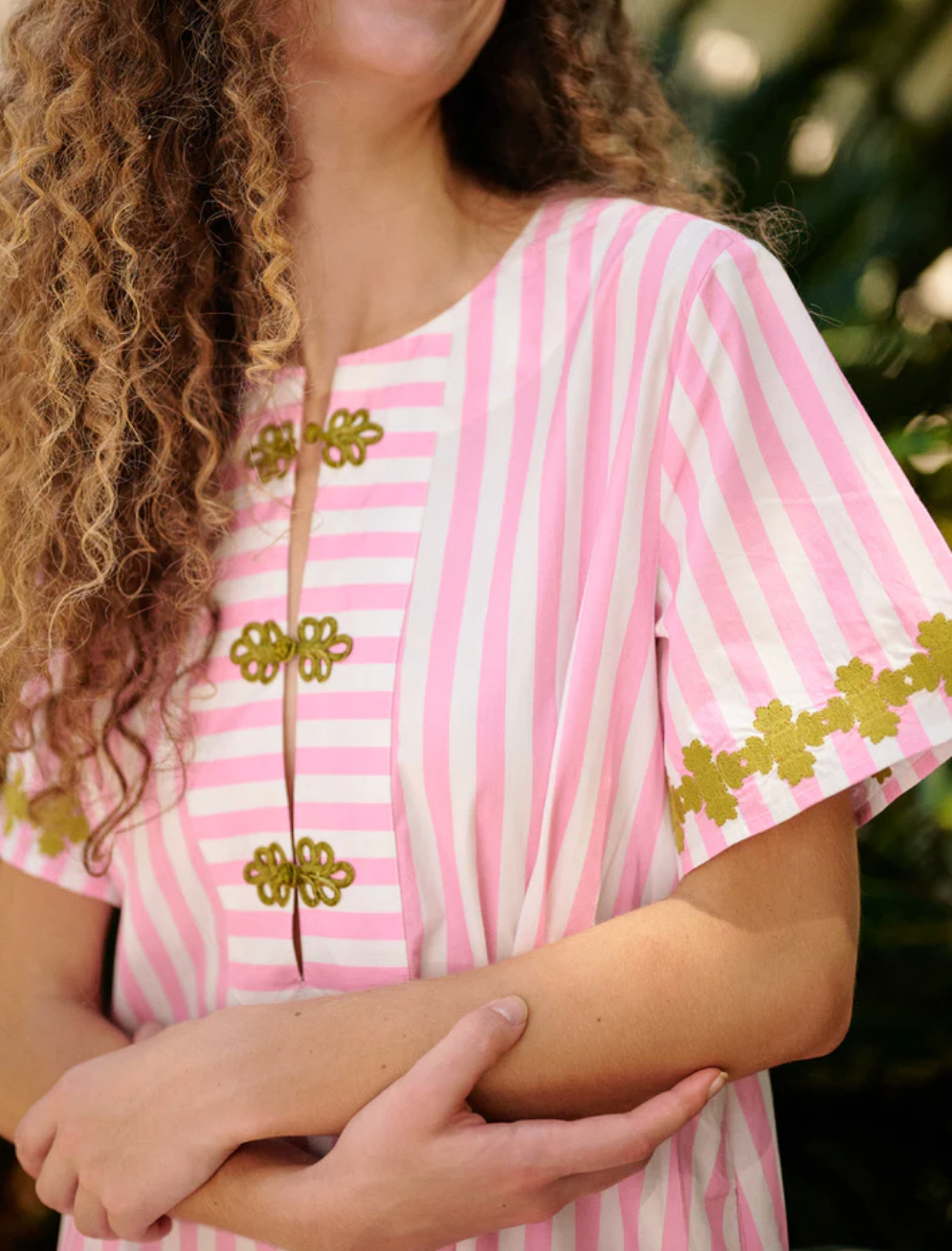 Brooks Avenue Kaftan - Pink Stripe