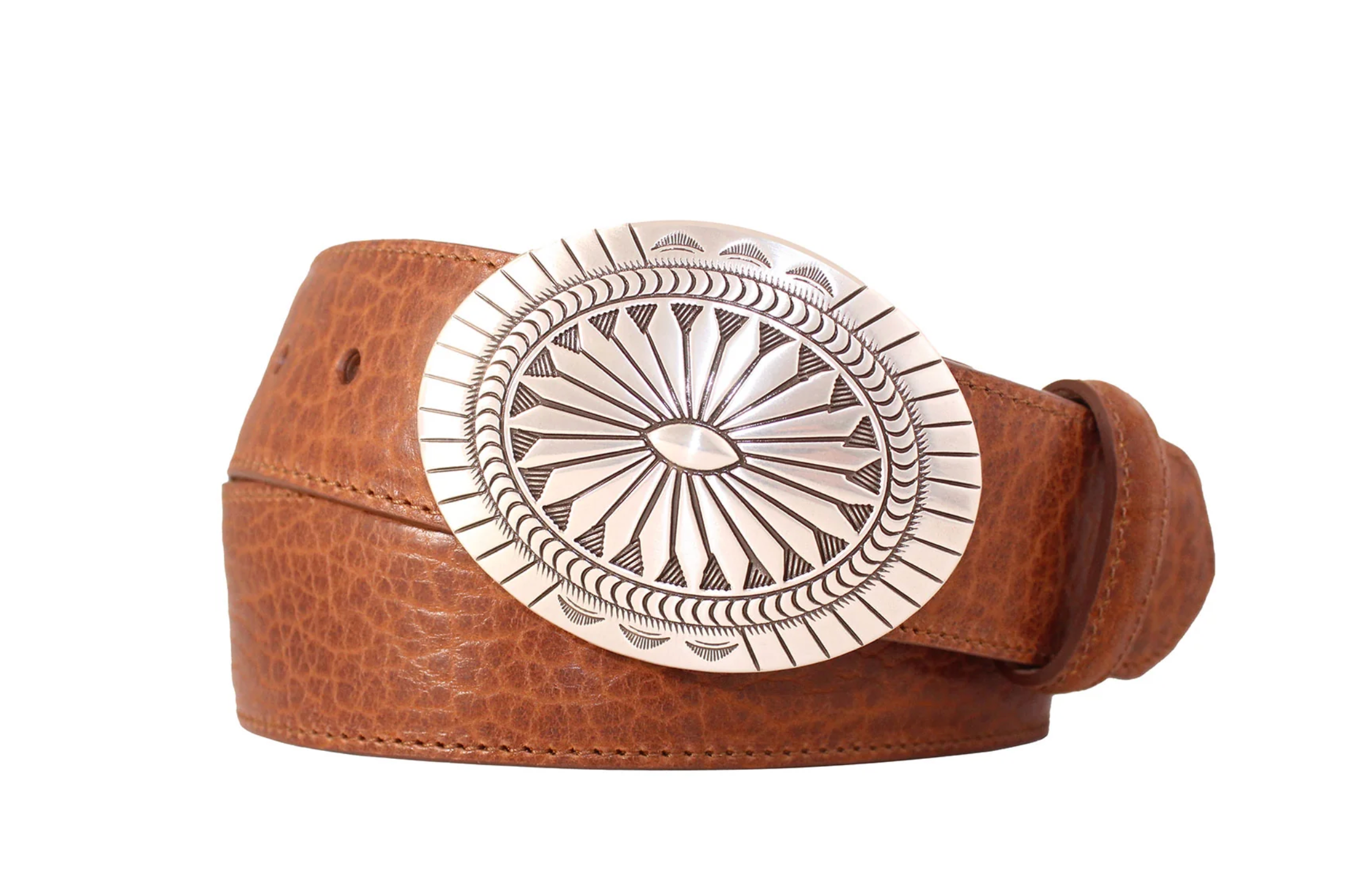 W.KLEINBERG Tuscon Bison Belt - Cognac and Chocolate