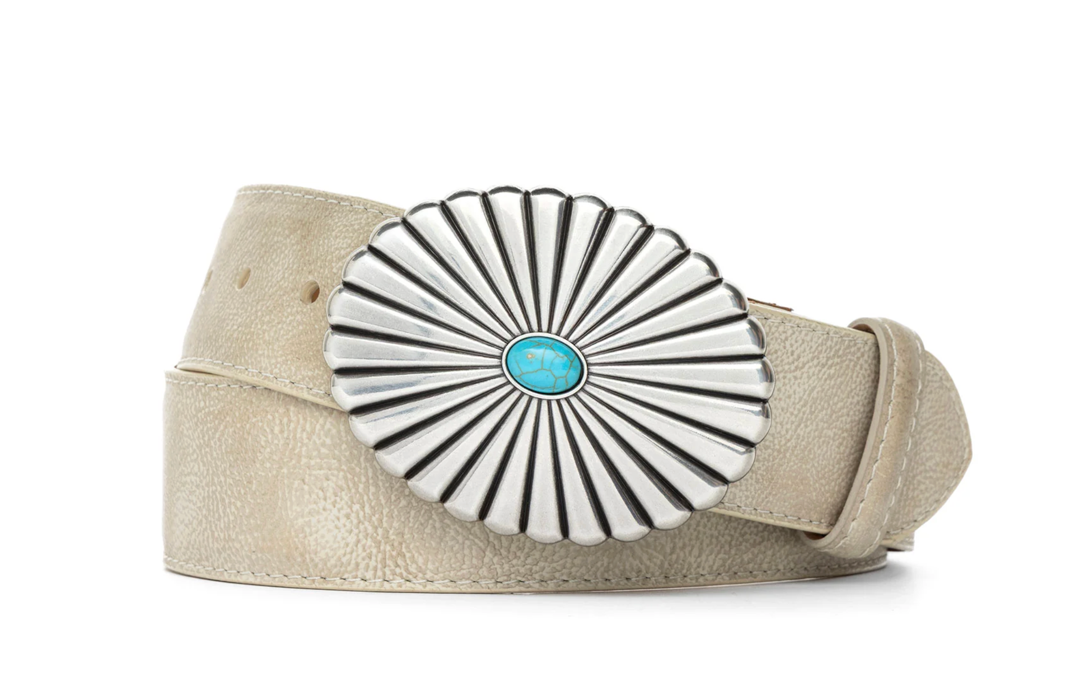 W.KLEINBERG Outlaw Calf Belt - French Vanilla and Texas