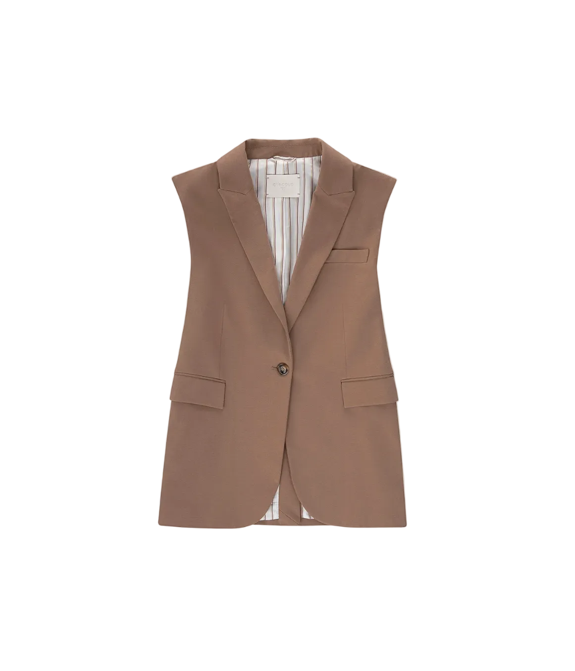 Circolo Gilet Sleeveless Vest - Tobacco