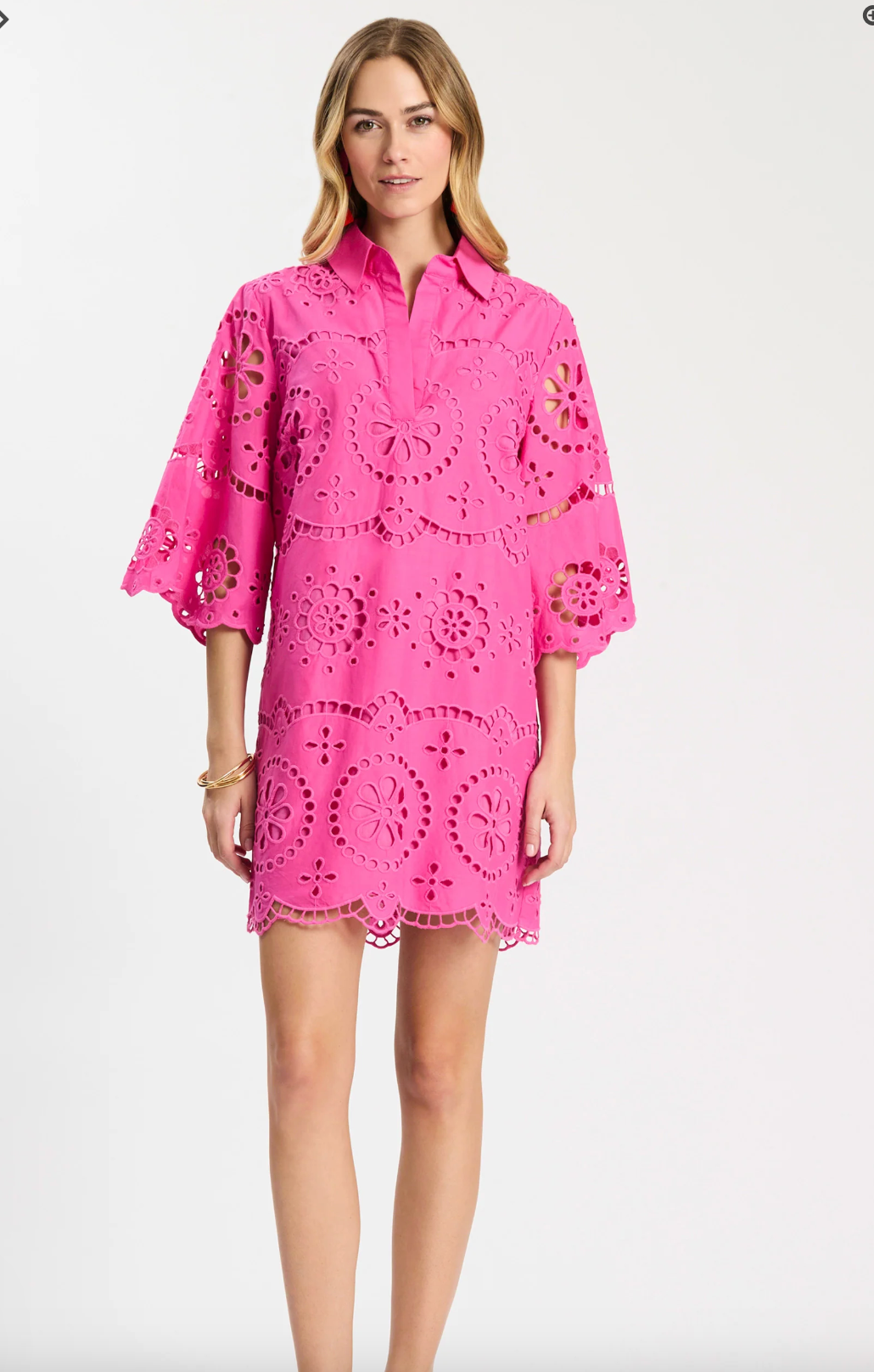 Tyler Boe Penny Eyelet Dress - Rose Violet