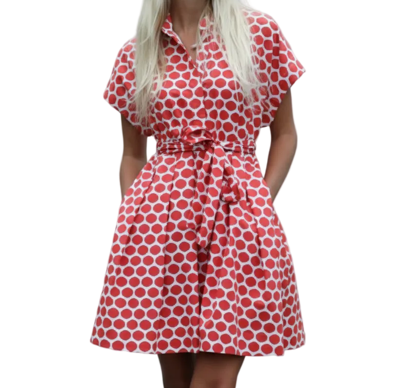 Winnie Dress - Winnie Poppy Dot