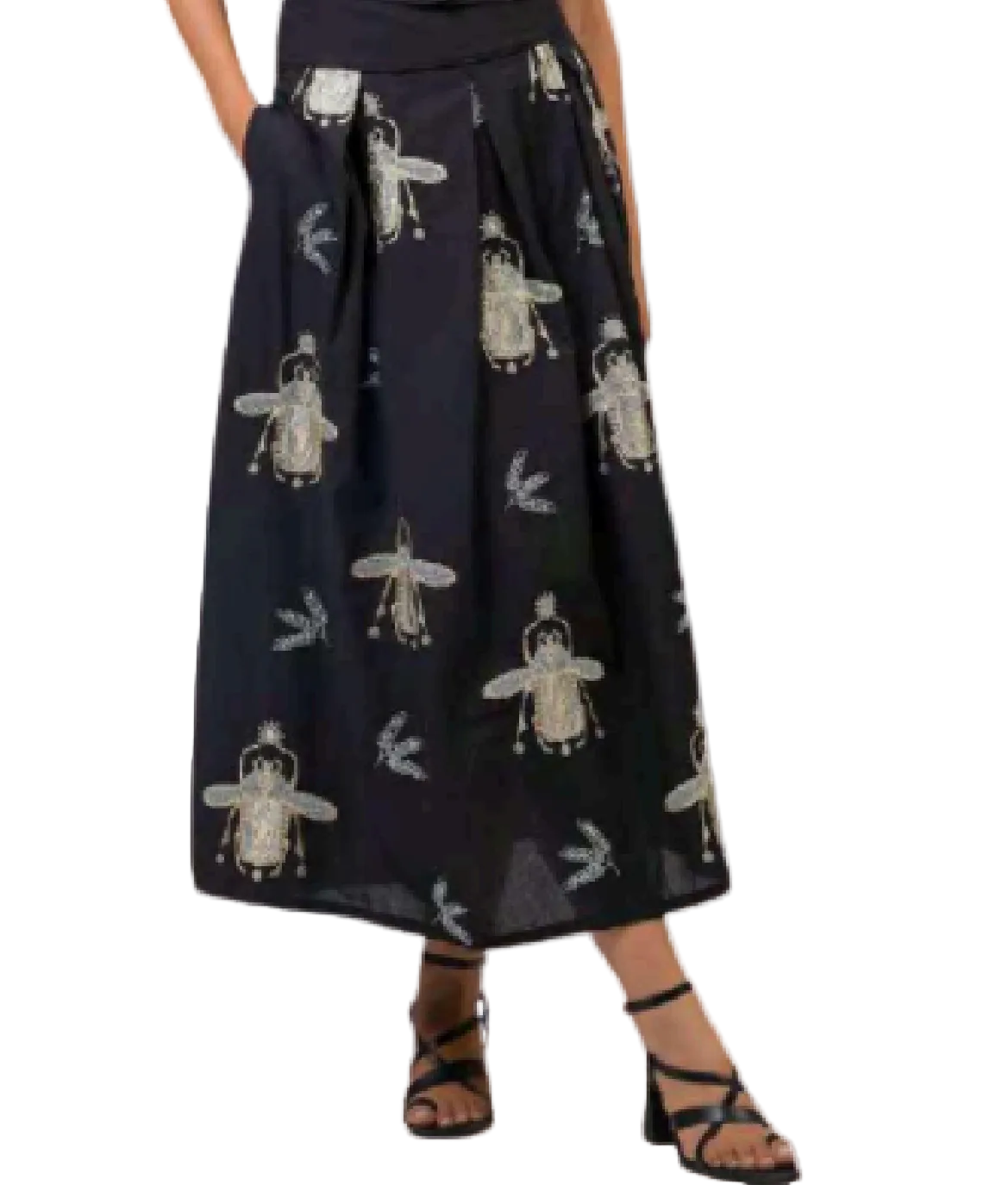 AETHER  Black Scarab Skirt