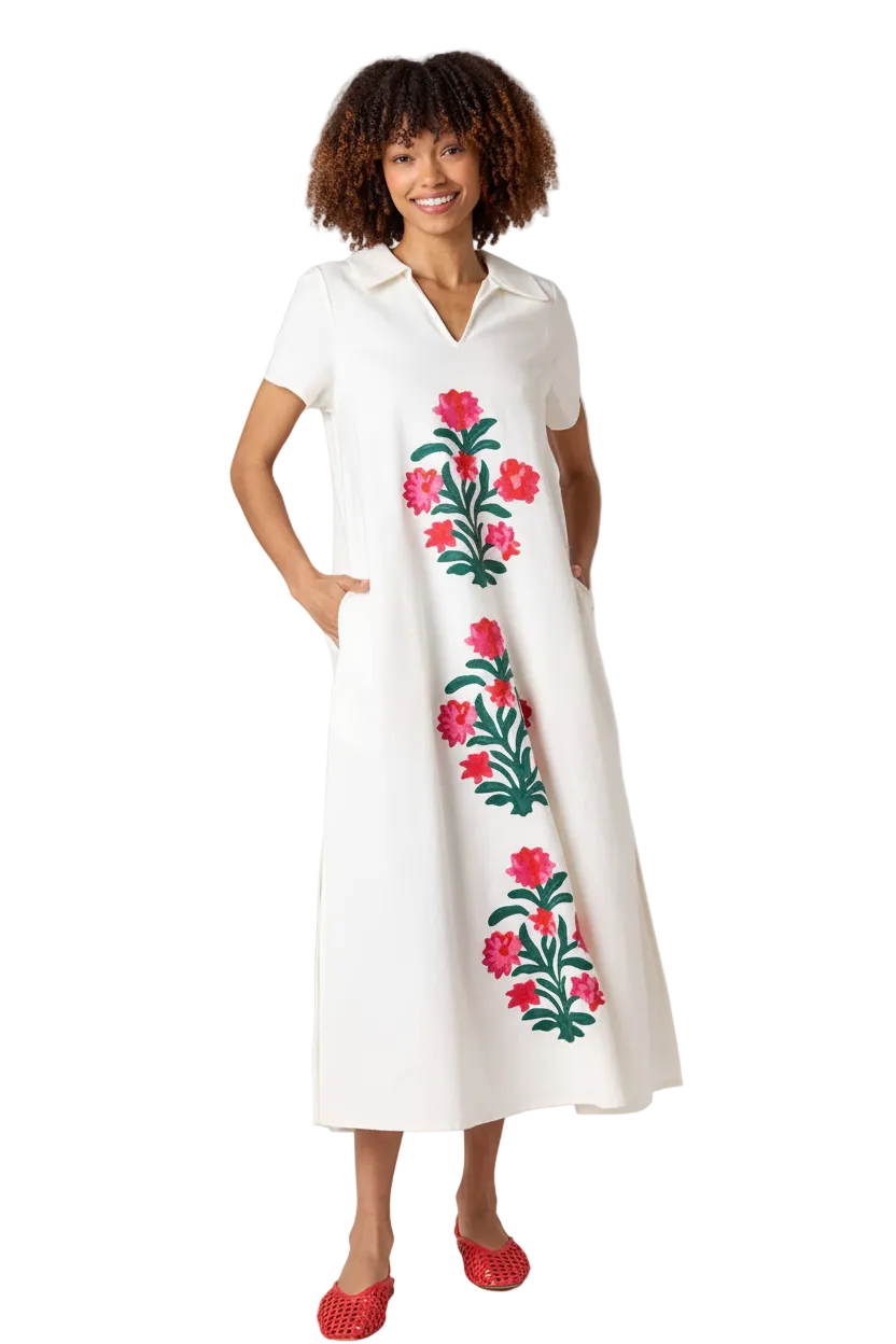 Crosby by Mollie Burch Franny Dress - Ivory with Embroidery