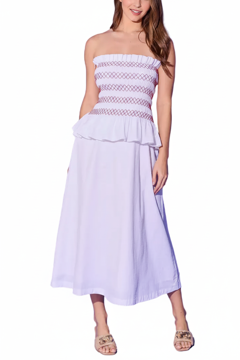 Alden Adair Caroline Dress - Bright White