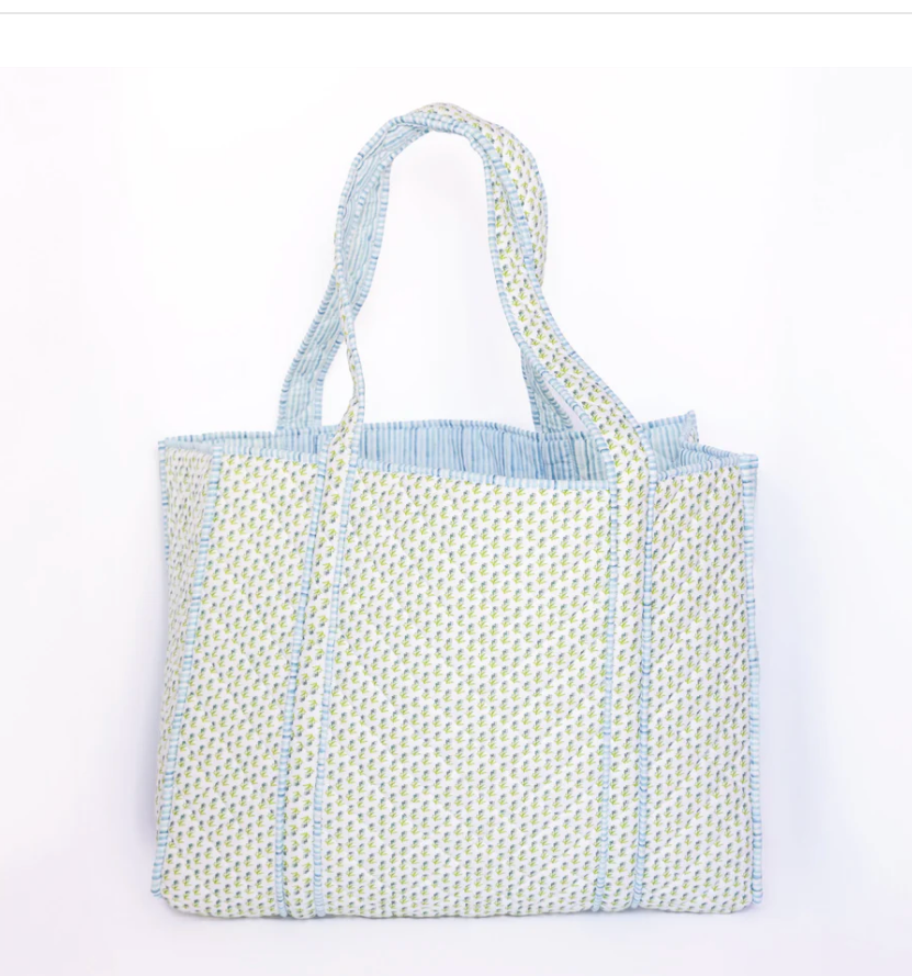 Abide Floral Tote Bag - 2 Sizes