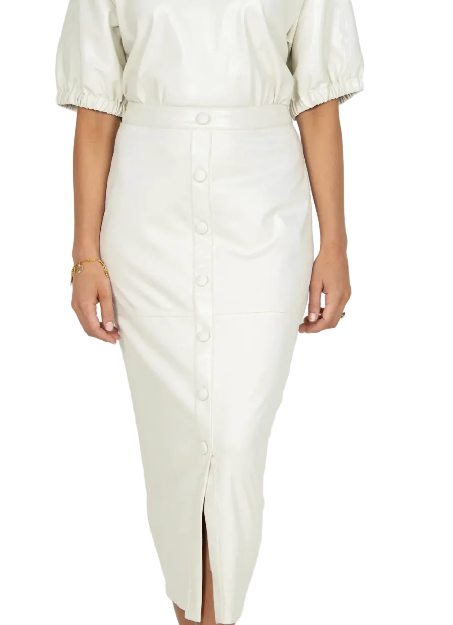 Emily McCarthy Pencil Skirt - Carrara Suede