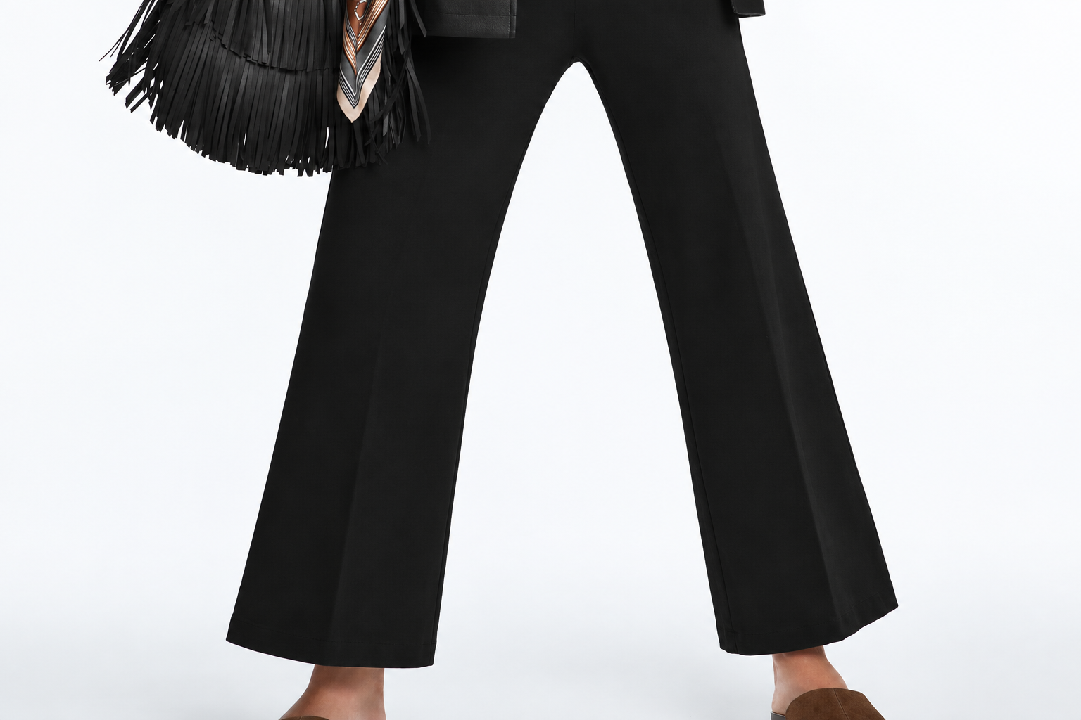 Ponte Pants Wide Leg with Front Tuck