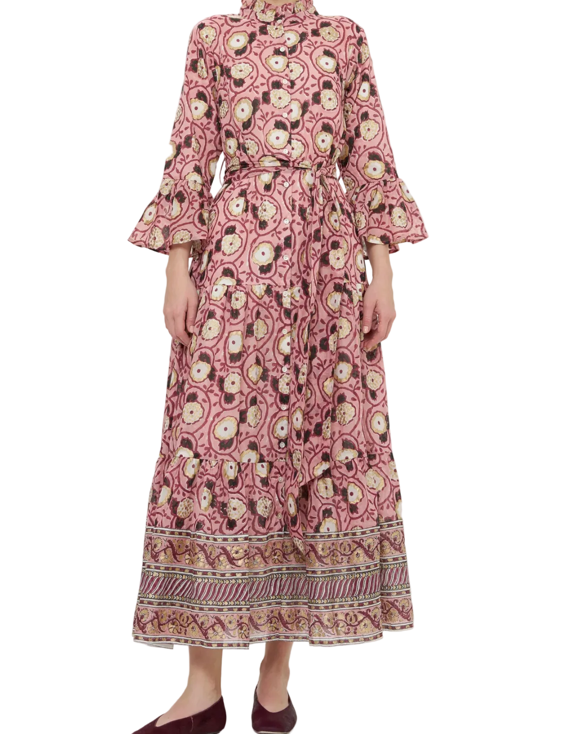 Oliphant Ruffle Collar Bell Maxi | Petal