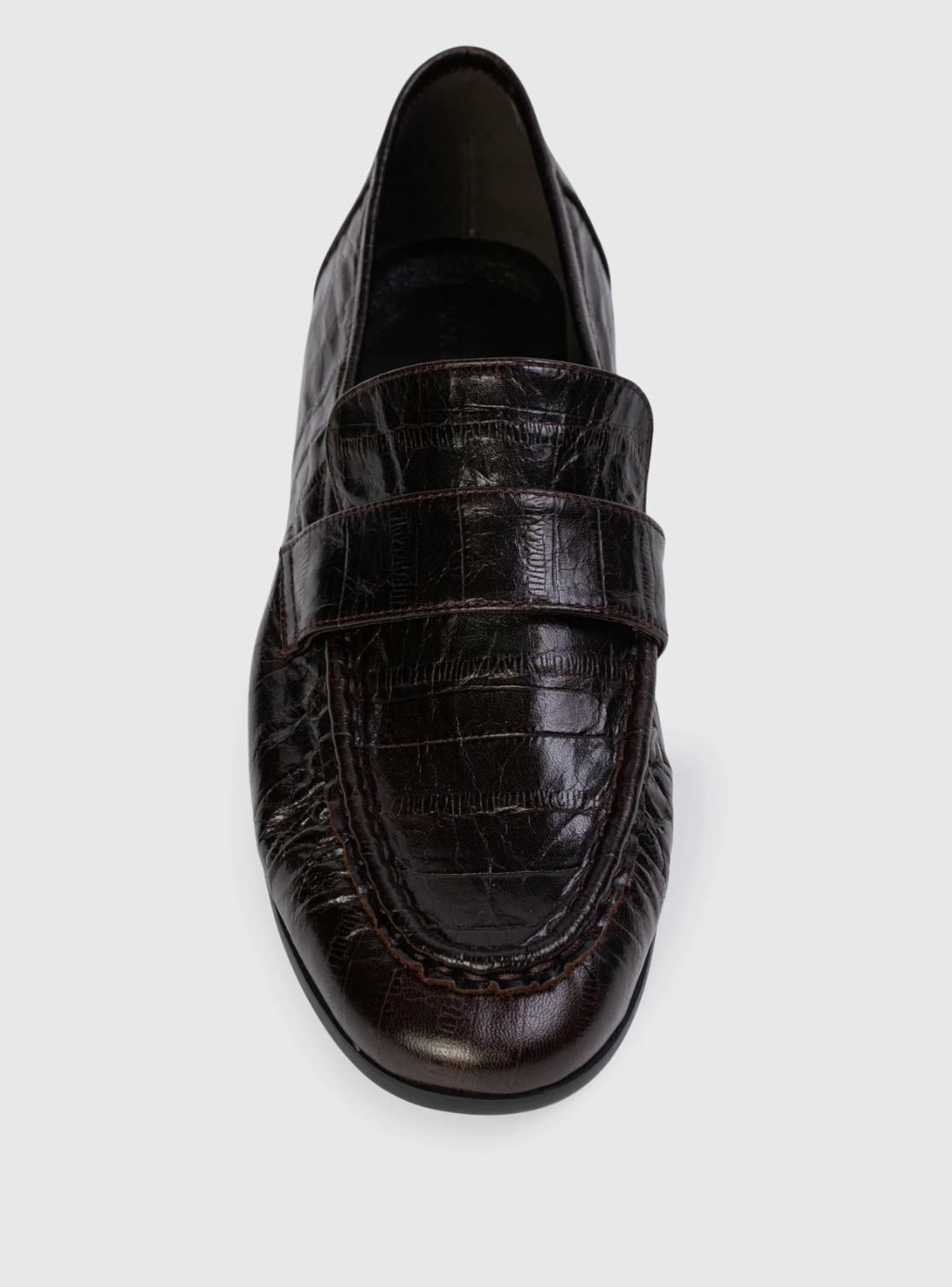 Brown Eel Printed Leather Loafer