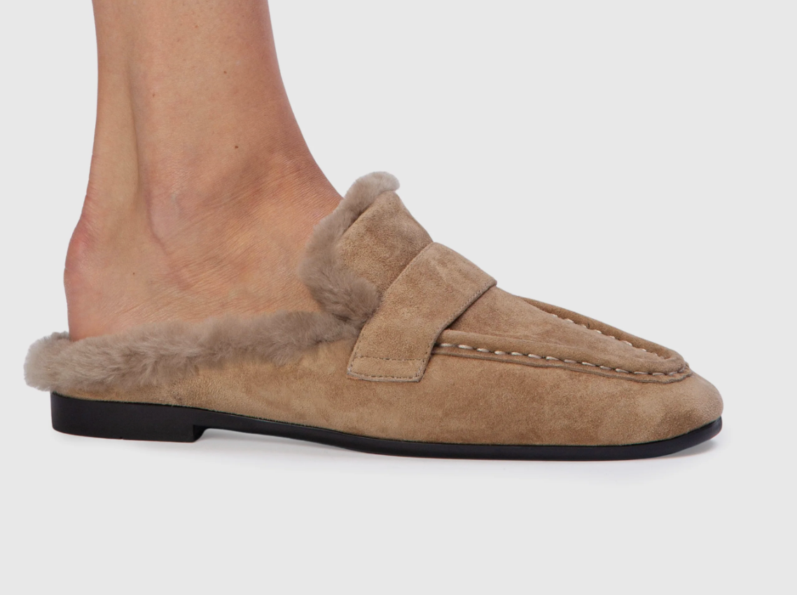 Latte Suede with Shearling