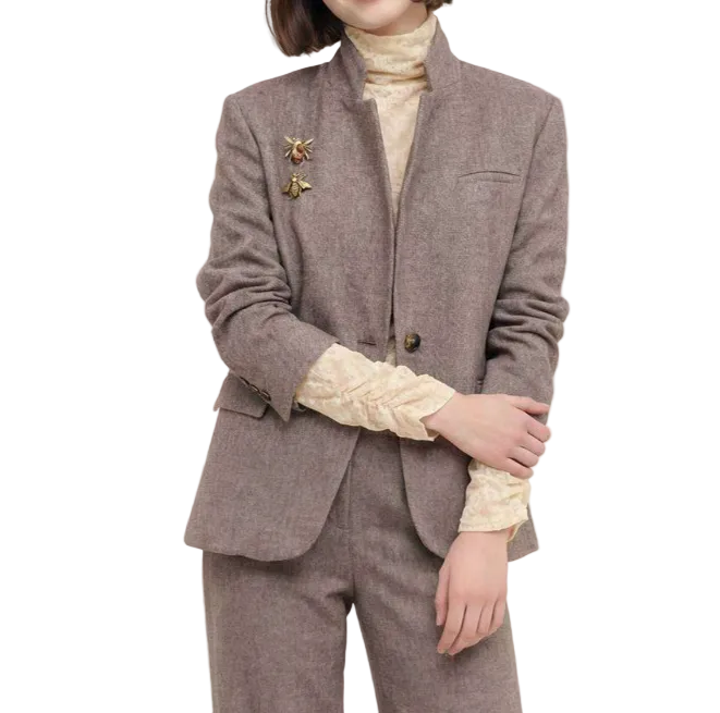 Blazer with Beatle Pins