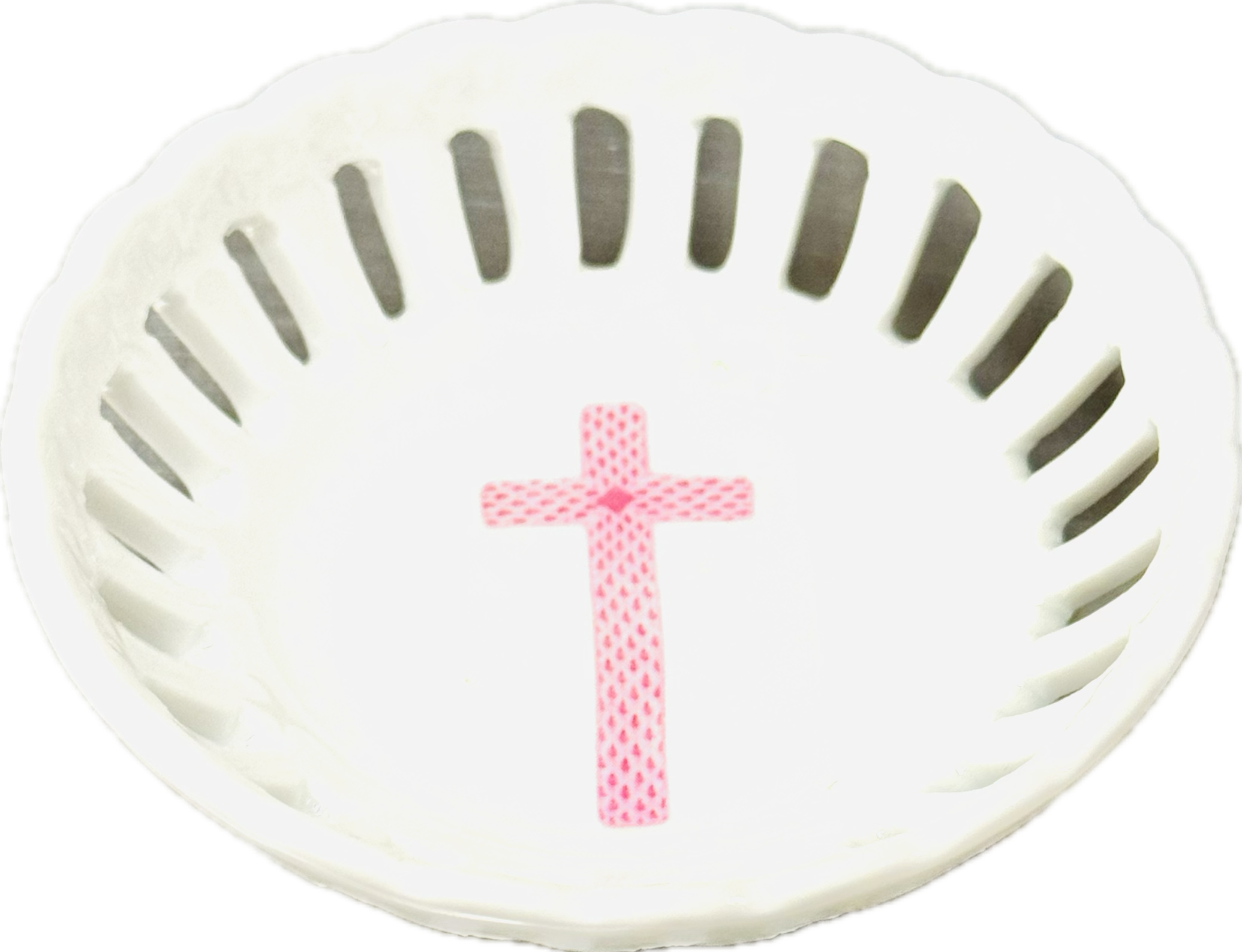Small Ring Tray - Pink Cross