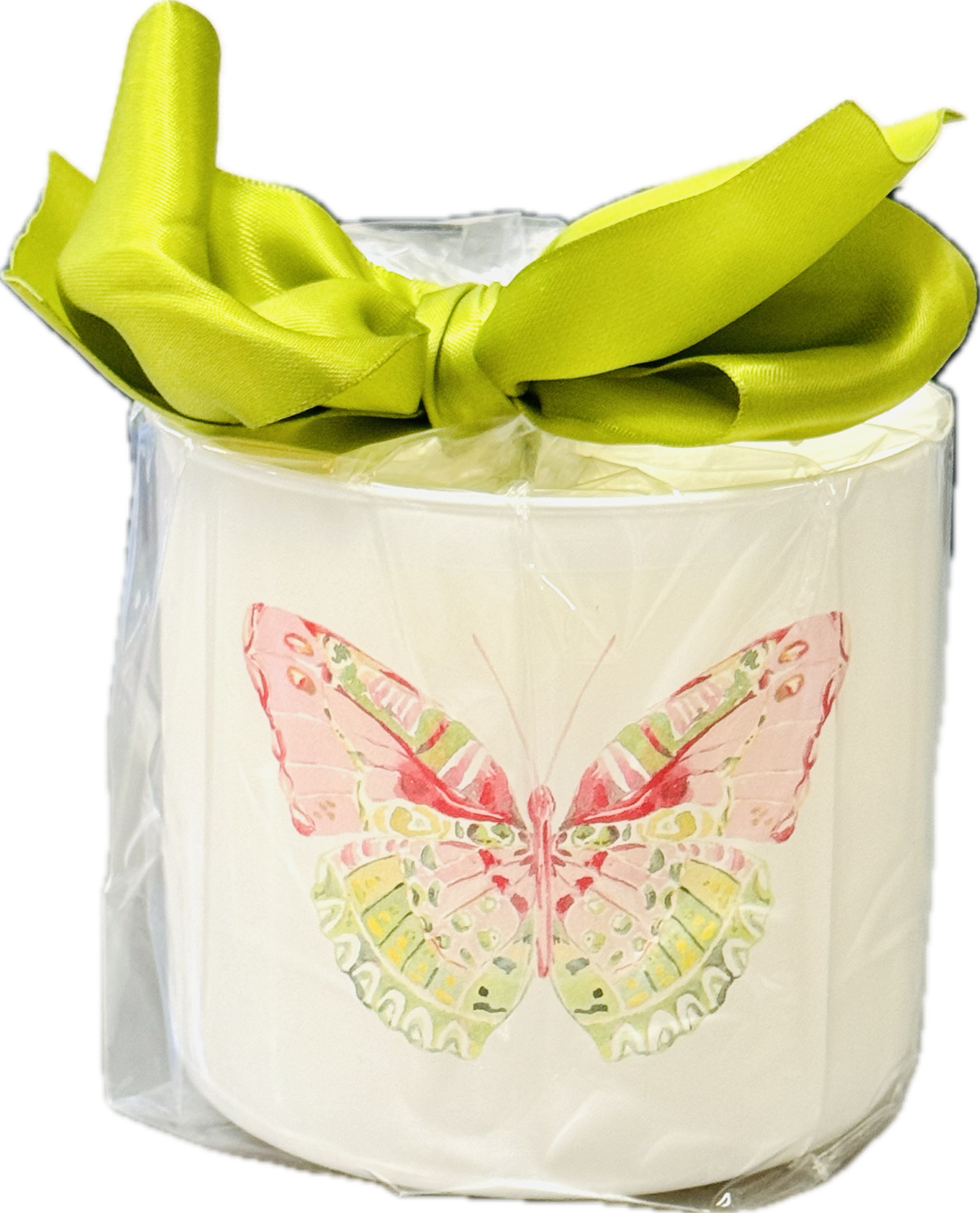 White Butterfly Candle Orange Blossom