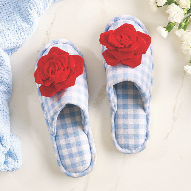 Plush Rosette Slippers