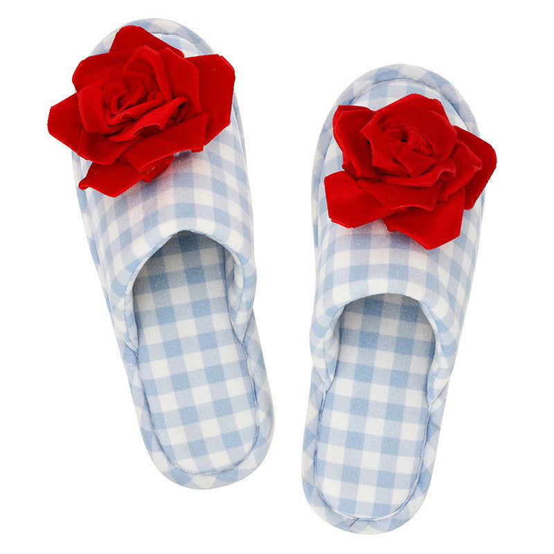 Plush Rosette Slippers