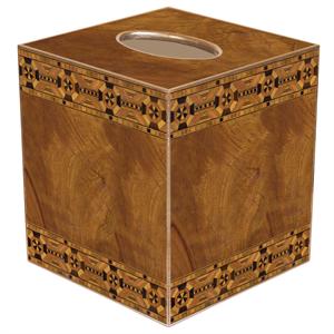 Inlaid Wood Tissue Box Cover