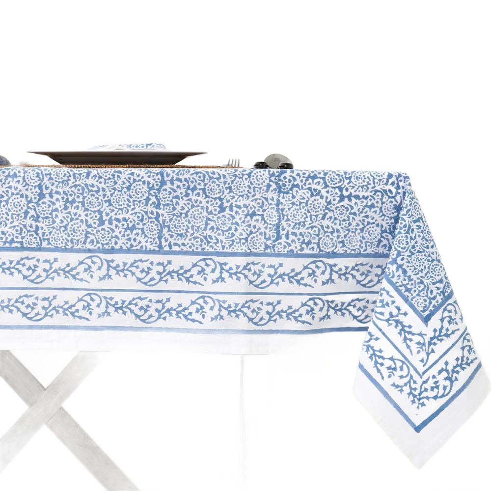 Tapestry Blue Tablecloth 60"x120"