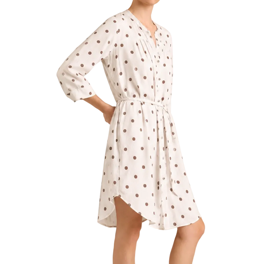 LOLA Texas Dress | Brown Polka Dot