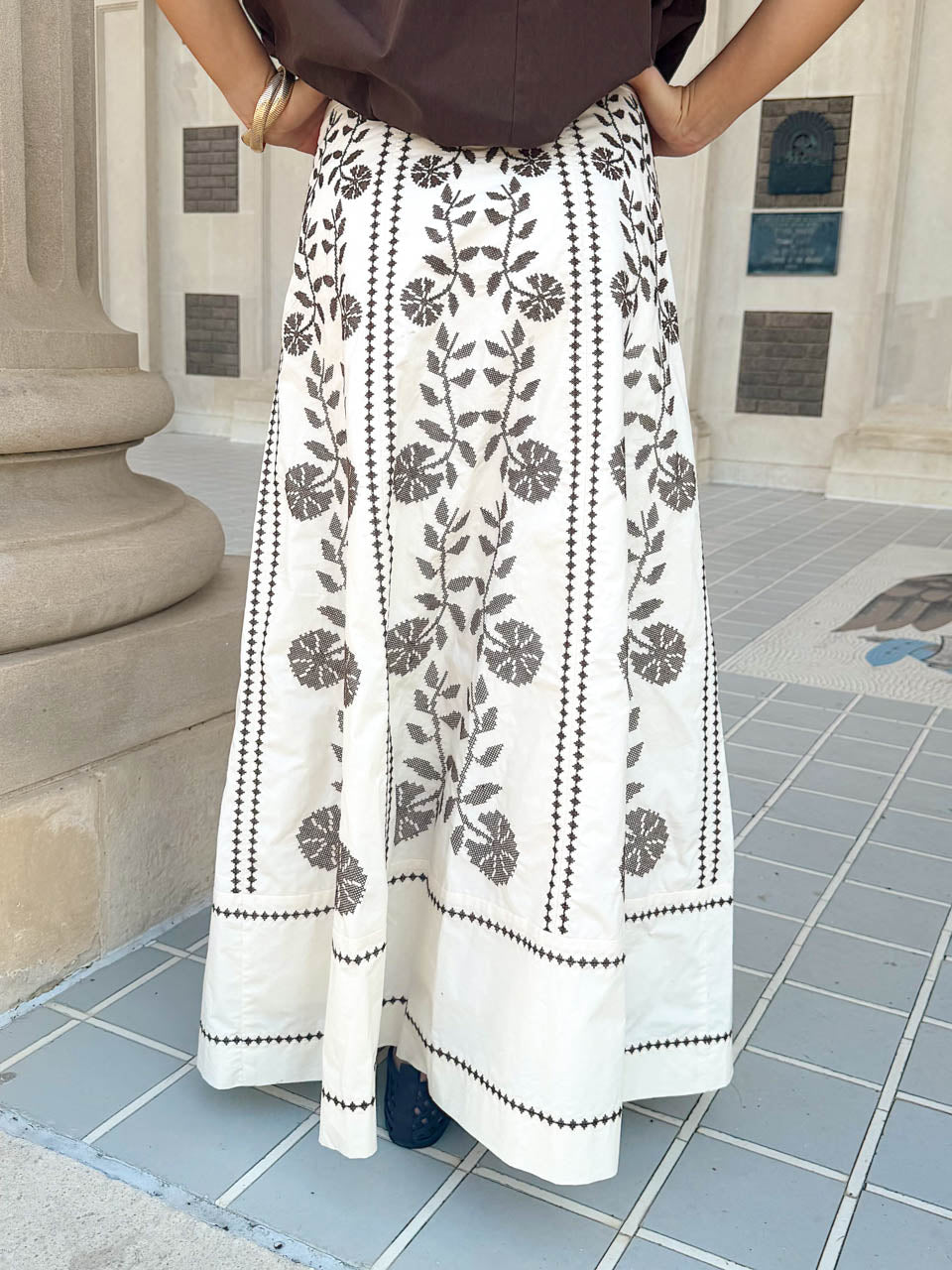 Maelan Midi Skirt | Cream
