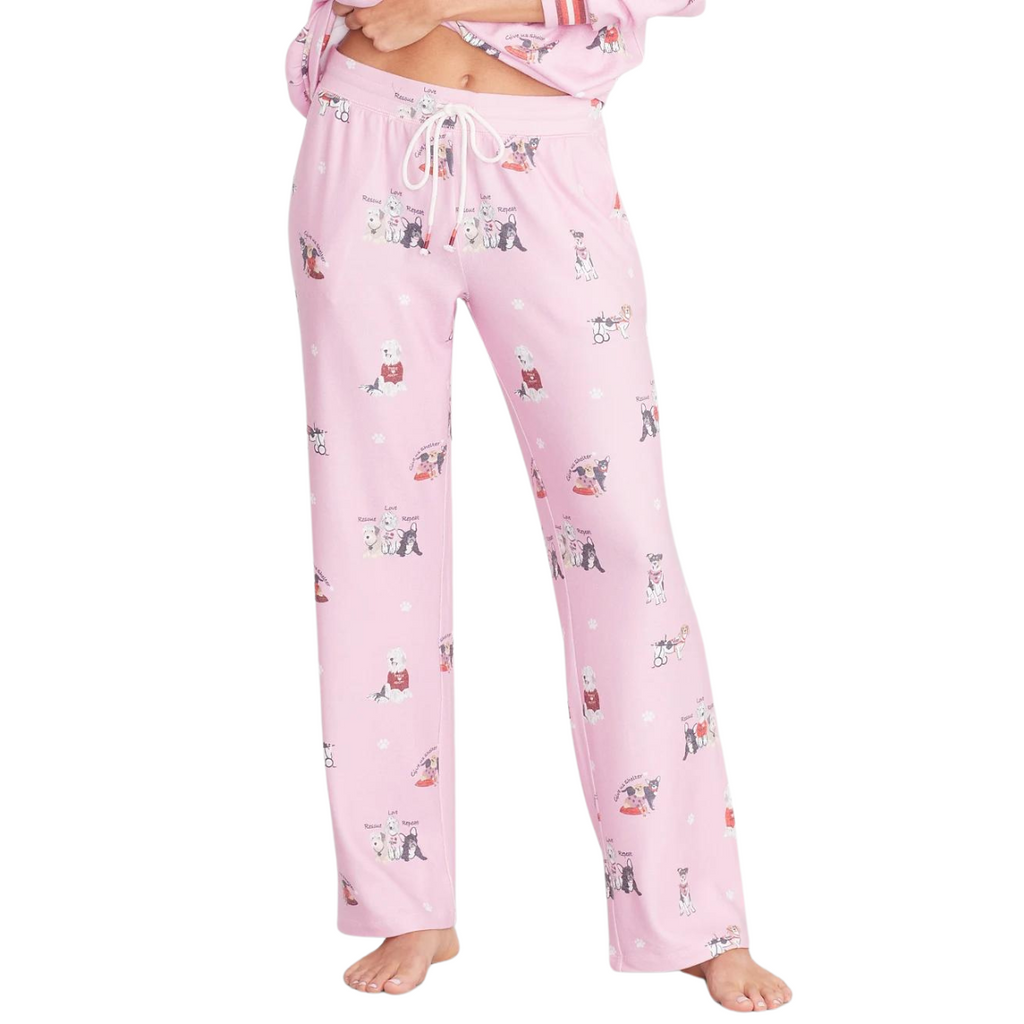 Salvage Rescue Dog Sleep Pants Pink — Two Friends