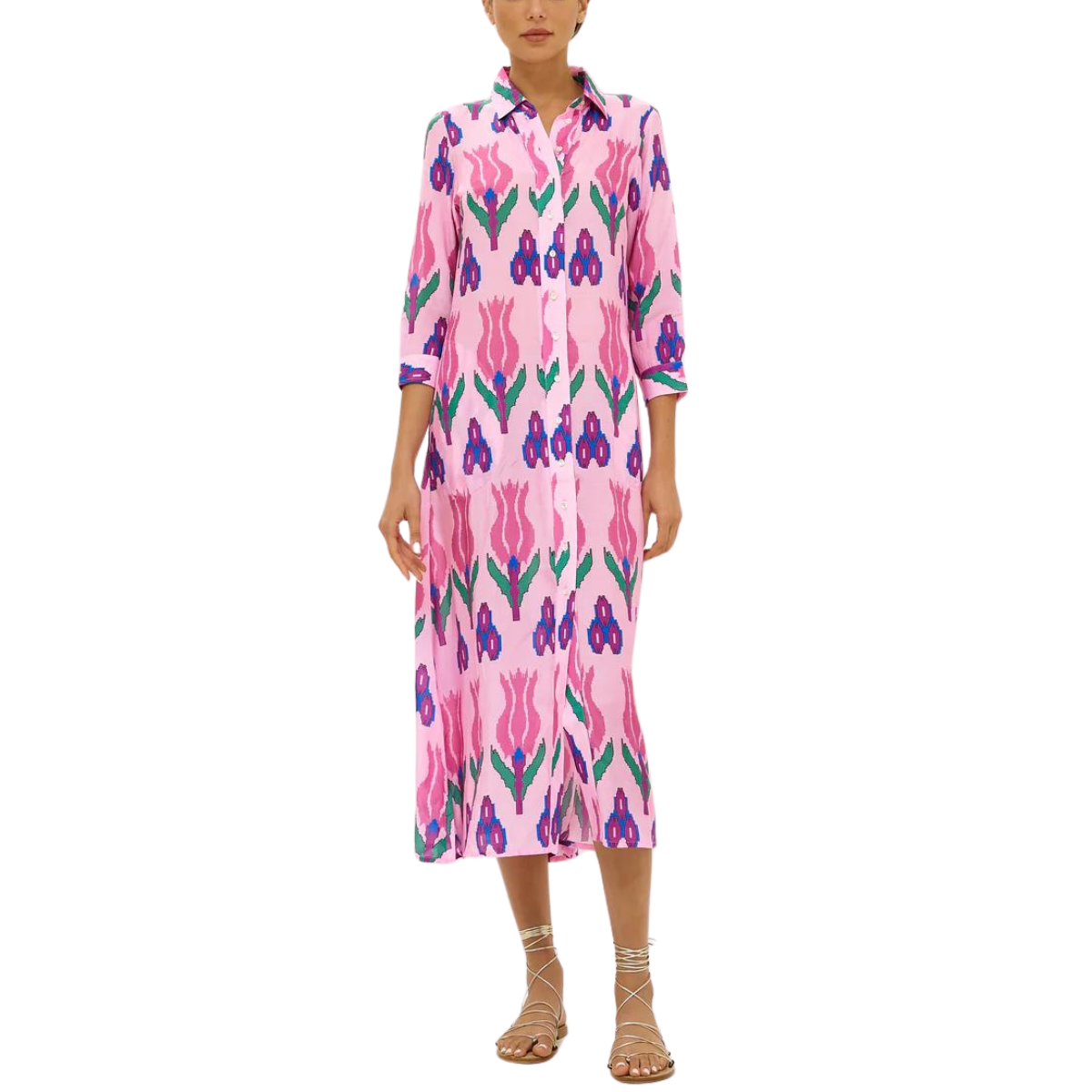 Oliphant Shirt Dress Midi - Sumba Pink