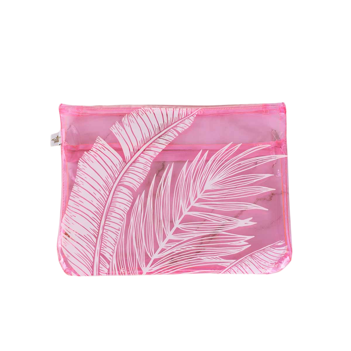 Delmare Palm Palisade Pouch - Light Pink