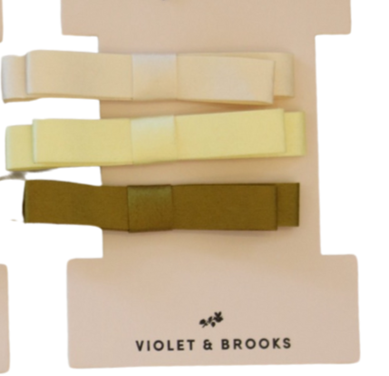 Satin Tailored Bow Clip Trio