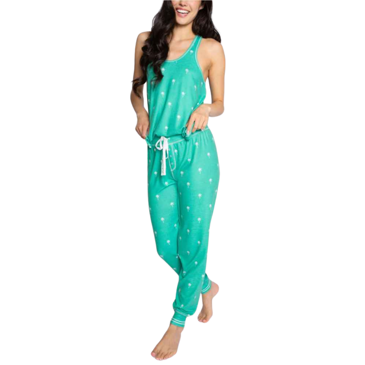 P.J. Salvage Beach More Worry Less Jammie Pants - Green Flare