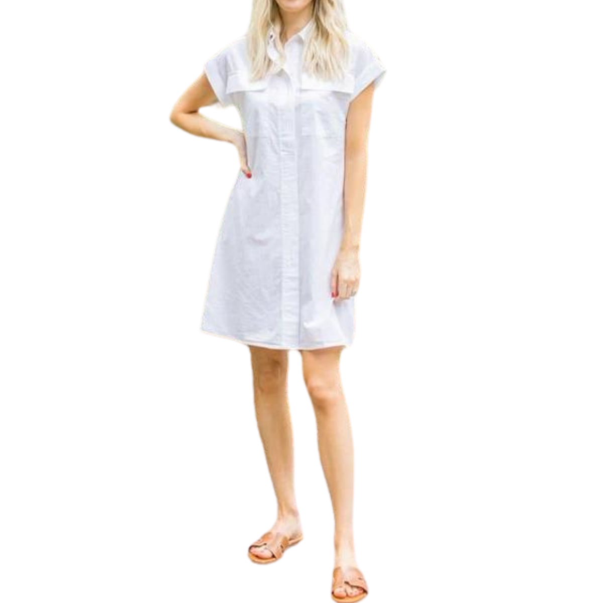 NavyBleu Harper Dress - White