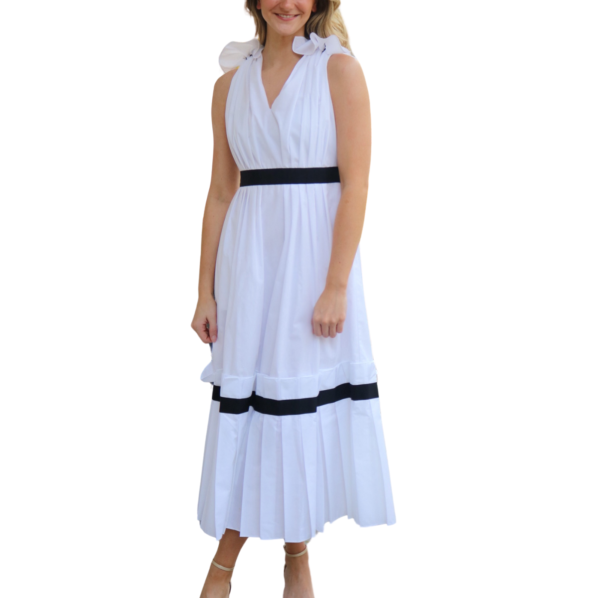 Meimeij V-Neck Dress - White