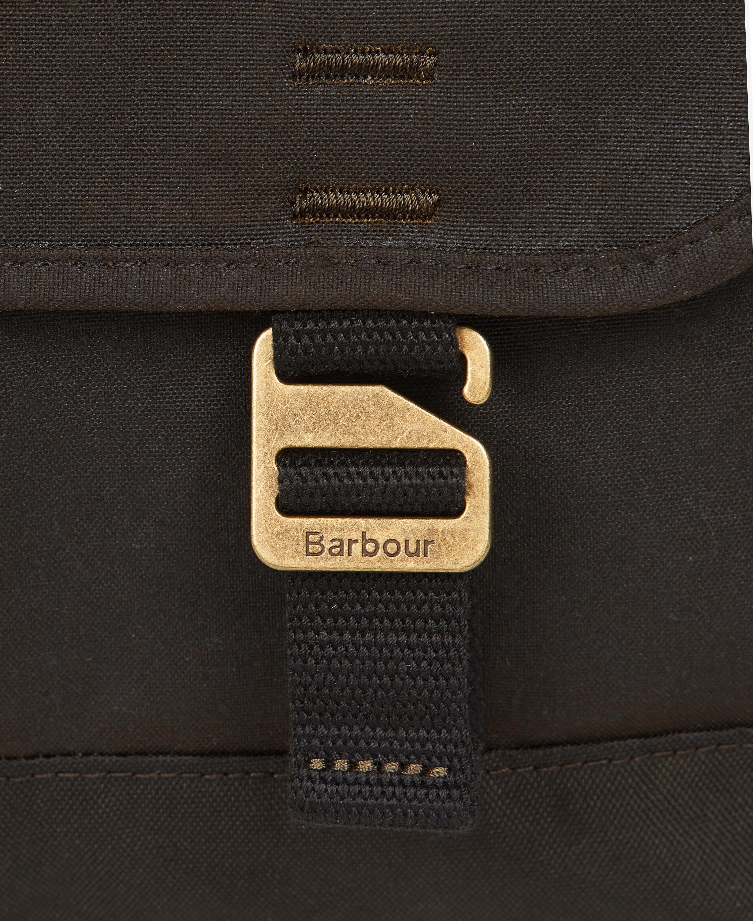 Barbour Essential Wax Messenger Bag - Olive