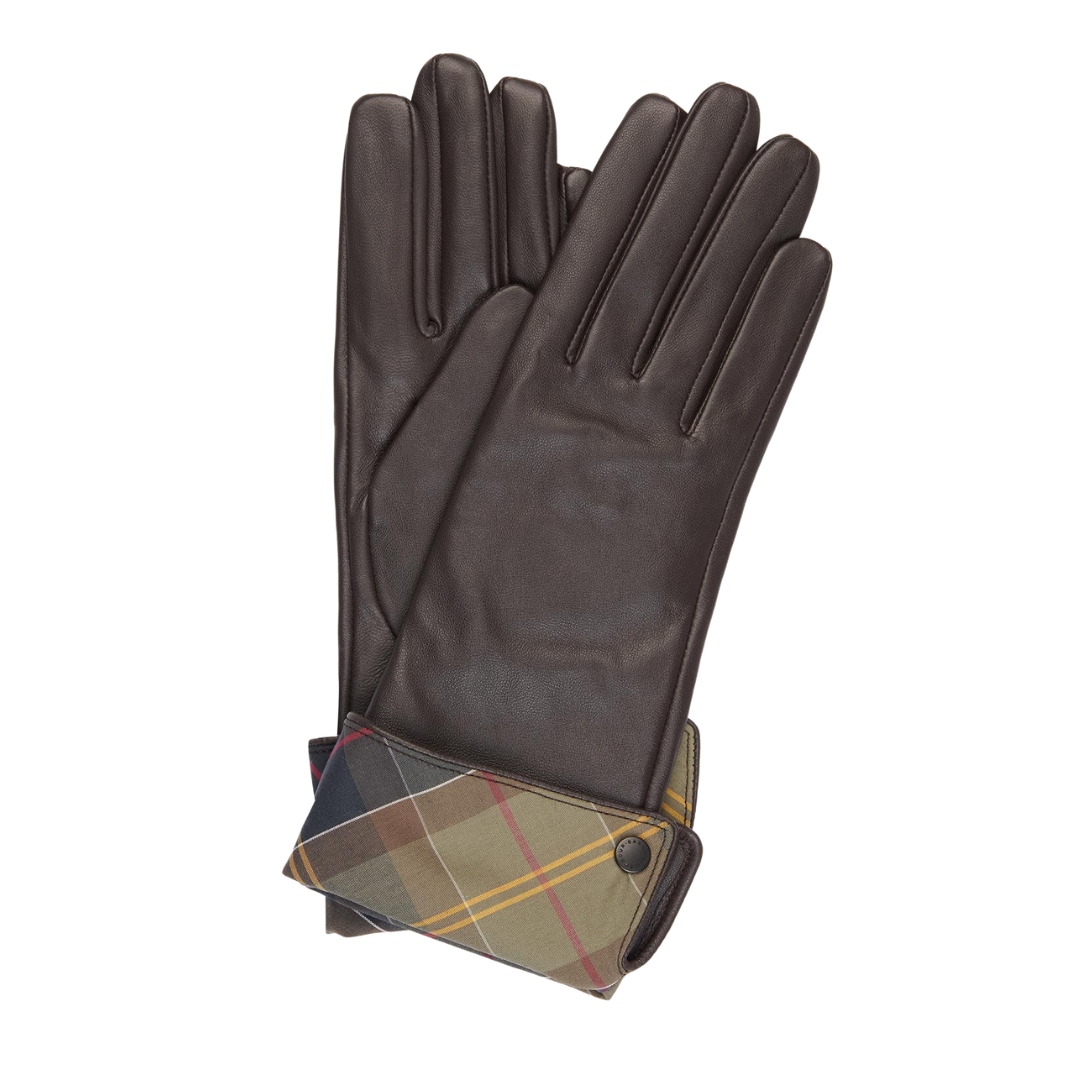 Barbour Lady Jane Leather Gloves Medium