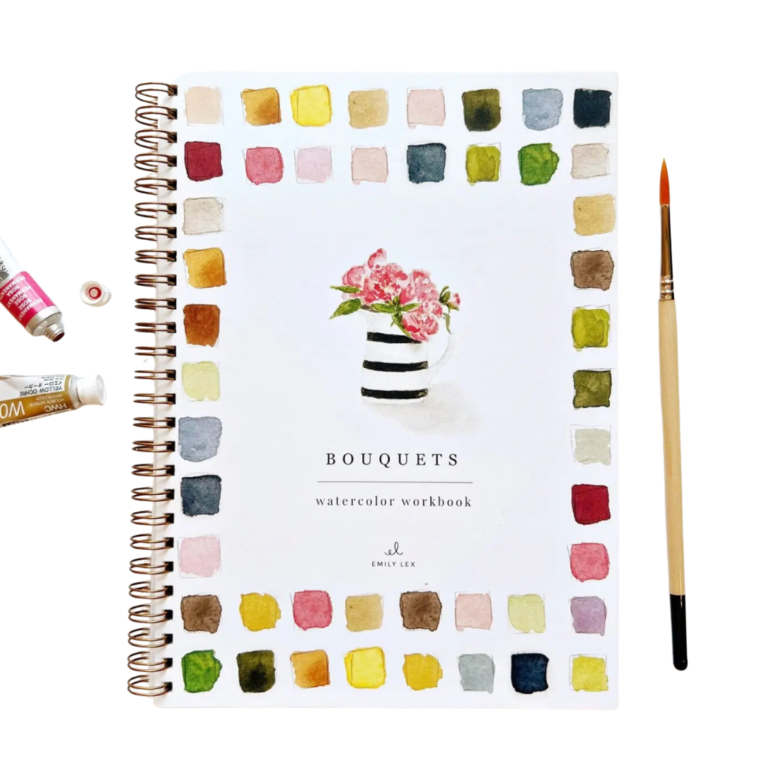 Bouquets Watercolor Workbook