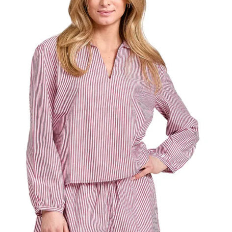 Taylor Tillman Hailey Top - Berry Stripe