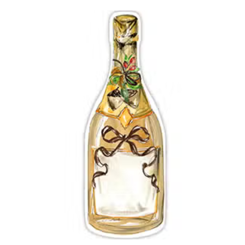 Hand Painted Thanksgiving Bottle Die-Cut Accents