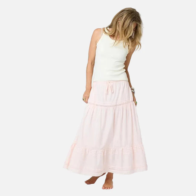 Kerri Rosenthal Vacance Pintuck Skirt - Sugar Pink