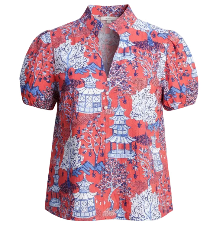 Darviny Virginia Top - Shanghai Red