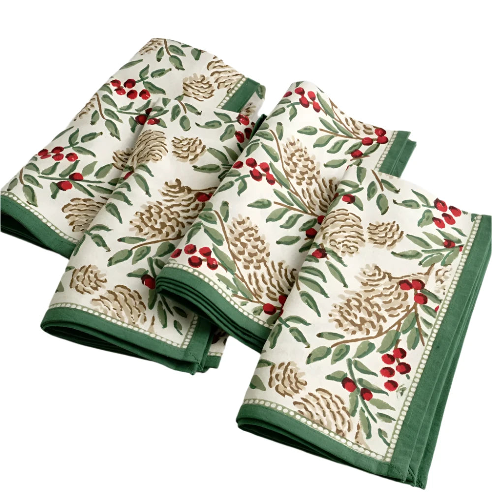 Christmas Garland Napkin Set of 4