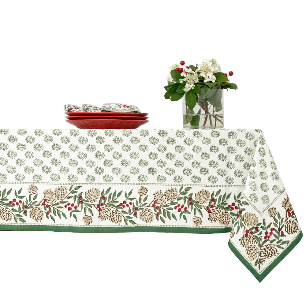 Christmas Garland Tablecloth 55"x55"