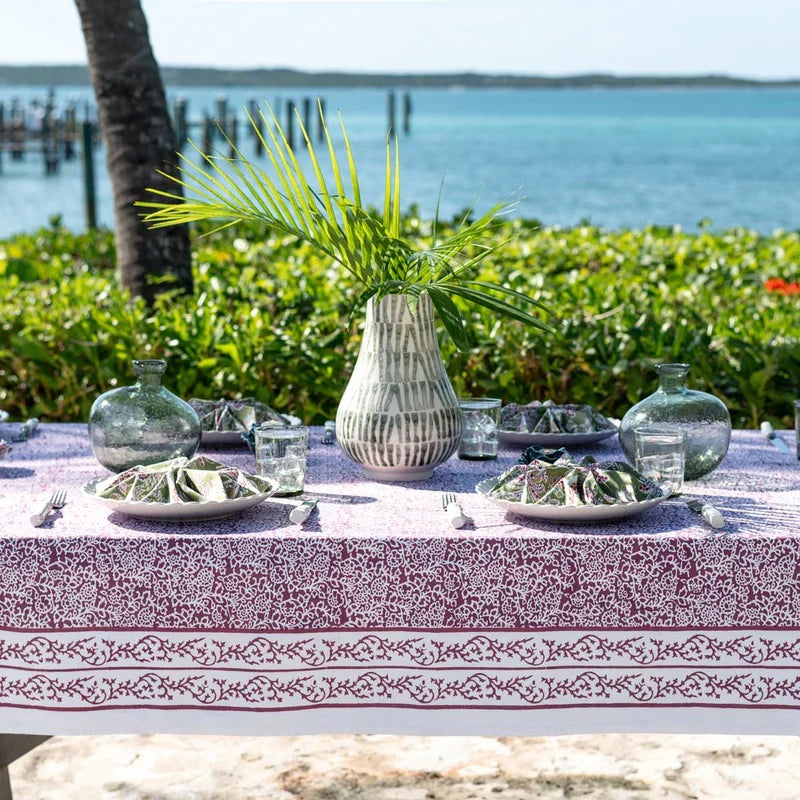 Tapestry Eggplant Tablecloth