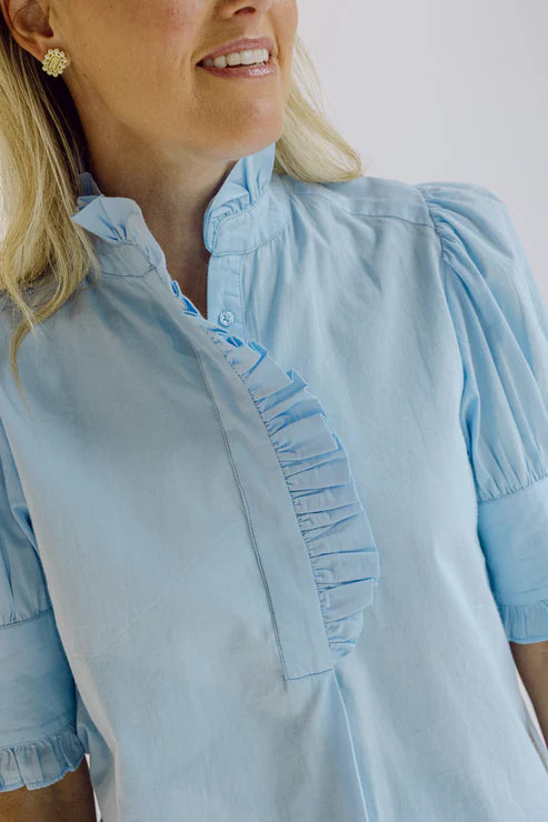 Navy Bleu Westport Top -  Carolina Blue