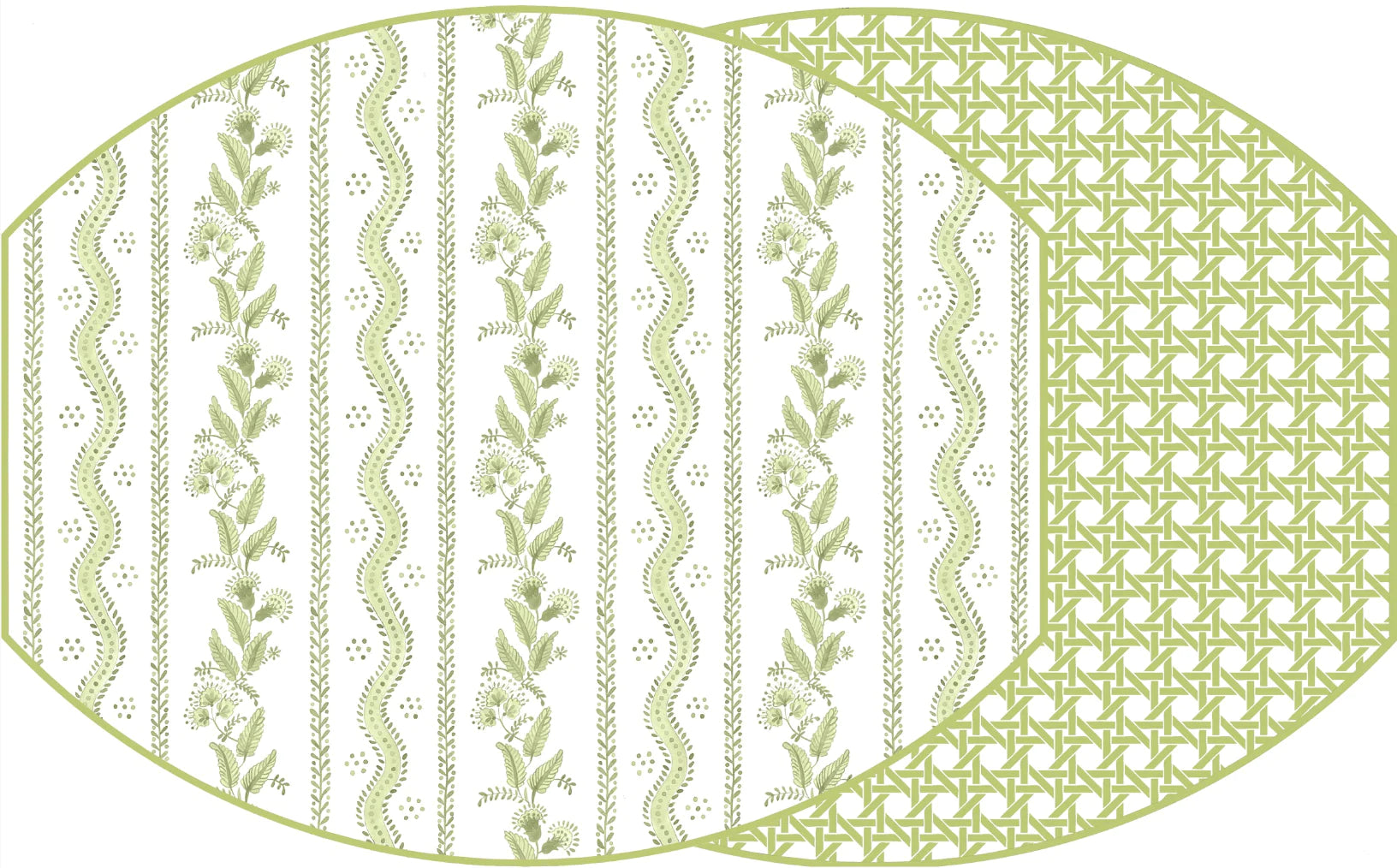 Holly Stuart 2-Sided Placemat - Lime Ellipse